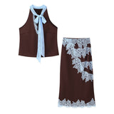 Women's 2025 New Double Flamingo Comfortable Linen And Suit Dress + Pants Set Women