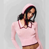 25 Autumn New Women's Decoration Short Hooded Top Sleeves Casual Pants Fashion Set Women's Two-Piece Set