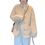 Imitation Of Water Sable Plush Fashion Fur Women 2025 Autumn And Winter New Small Fragrant Wind Collar High-End Coat