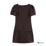 Ins New Women's Dress With Asymmetrical Scarf Short Knitted Coat