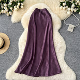 High-Grade Sensed With The Frontal Half-Dress Woman 2025 New Light Luxury High-Rise Thin A-Word Bag With A Long Skirt With A Long Tail