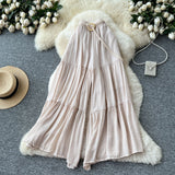 Casual Trousers 2025 Summer Fairy Gentle Wind With High-Waisted Loose-Fitting Broad Leg Skirts And Crotch-Covered Chiffon