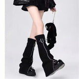 Fat Mm Large Street Hottie Bow Trumpet Micro-Tight Jeans Girl Retro Hollow Horn Long Pants