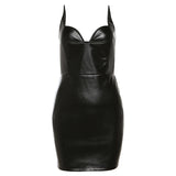 2025 Autumn Fashion Trend Women's New V-Collar Repair Body Out-Back PU Skin Set Small Vest