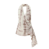 2025 Summer New Women's Tie Dye Asymmetric Hanging Top Pants