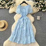 French Age-Down Suit Women's Summer Ripe Wind Folds Back-Clip-Free Denim Blouse + High Waist Half