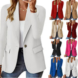 2025WISH Explosion Autumn Long Sleeve Solid Color Cardigan Small Suitcase Woman