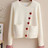 Fashion Elegant Sweater Open Shirt Coat Outside Sweater Women's Spring And Autumn New Clothes Loose Gentle Knitting Top