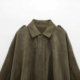 Coat Velvet Loose Spring Girl Casual Blouse Zipper Fashion Bomber Jacket 2025 Bat Sleeve Texture