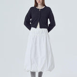 2025 New Knitwear Women's Long-Sleeved Round-Neck Button Solid Color Sweater Knitted Cardigan Top Women