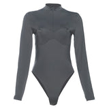 2025 Autumn And Winter New Women's Sexy Round Collar Tight-Sleeved Metal Decorative Conjoined