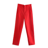 2025 Workplace Women's Display High Waist Waist Suit Trousers 38 Color Reduced Age And Ankle Pants