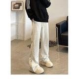 Small Trousers High Street Fashion Zip-Up Open-Pillary Micro-T-Swear Men's And Women Trend H-Hop Casual Pants