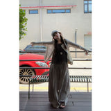 Advanced Relaxation Sling Sling Vest Top With Sunscreen Cardigan Yamamoto Slacks Three-Piece Set