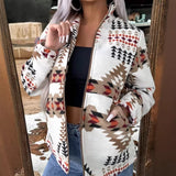 2025 Women's Digital Print Sleeveless Vest Cross-Necked Cardigan Shawl Coat
