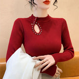 Loose Lazy Blue Sweater Women's Autumn And Winter 2025 New Explosion Thick Cloth With Knitted Bottom Shirt