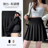 2025 100-Fold Skirt Women's New Dress With White Half-Dress Korean Version Of The College Style Skirt A Skirt