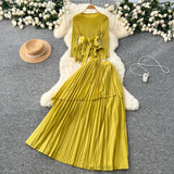 Design Sense T-Shirt With Irregular Hem Pressure Folding Blouse High-Waisted Half-Body Skirt