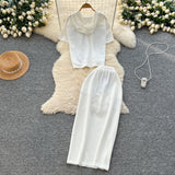 This Year's Popular Suit Women's Summer Fashion Leopard-Print Spliced Hat Jacket High-Waisted Open-Back Hip Skirt Suit