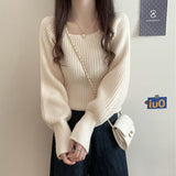 French Collared Sweater Women 2025 Autumn And Winter 2025 New Gentle Inside Lazy Design Knitted Bottom Shirt