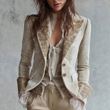 2025 Women's Digital Print Sleeveless Vest Cross-Necked Cardigan Shawl Coat