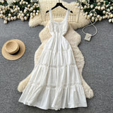 Vintage Knitted Set Women's Sleeveless Vest + Mid-Long Half-Dress Senior Geathed Two-Piece