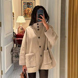 2025 Autumn And Winter New Women's Commuting Collar Button Belt Belt Coat Woman