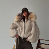 2025 Autumn And Winter Women's Fashion Commuting Collar Collar Buckle Short Coat Woman