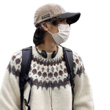 Autumn And Winter Fair Island Jack Flower Sweater Men's Korean Version Of Loose Minority Ethnic Style Design Knitted Shirt