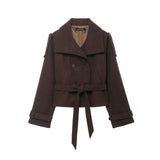 Autumn/Winter 2025 New Women's Solid-Color Casual Fashion Coarse Knit Long-Sleeved Sweater Cardigan Jacket