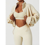 Ristling Loose Rope Zippered Sweater Fashion Hot Girl Dress Thick Sports Coat Peumen Autumn Winter