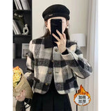Xiaoxiang Style Hairy Short Coat 2025 New Women's Autumn And Winter Cotton Thicken French High-End Feel