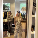 2025 Summer New Women's Tie Dye Asymmetric Hanging Top Pants