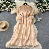 White Holiday Set Women In Summer Pure Want To Close Waist Hanging Neck Lace Splicing Sling Vest Fairy Chiffon Half-Body Skirt