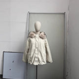 Spring 2025 Women's Fur Temperament Elegant Warm Artificial Fur Brown Casual Coat Real Shot