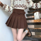 100-Fold Skirt Short Skirt Woman 2025 New High-Rise Students With Half-Dress Small A-Character Skirt College Style Half Skirt