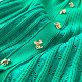 French Inside Sweater Dress Women 2025 Winter Elastic Repair Slimming Famous Wind Single Buckle Knitted Long Skirt