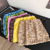 Knitted Dress 2025 New Summer Temperament Square Collar Slim Thin Buckle Sleeveless Vest Open Bottom Skirt