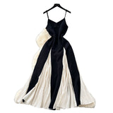 Summer Elegant Sexy Sling Dress Women's Holiday Wind Waist Lotle Side Dress Dress Dress