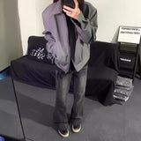 Vintage Short Jacket Men's And Women's Spring And Autumn Cushion Shoulder Suit Collar Pilot Fashion Niche Baseball Suit Coat