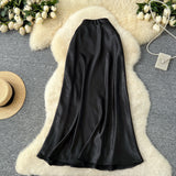 High-Grade Sensed With The Frontal Half-Dress Woman 2025 New Light Luxury High-Rise Thin A-Word Bag With A Long Skirt With A Long Tail