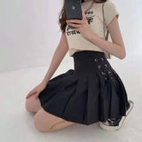 2025 100-Fold Skirt Women's New Dress With White Half-Dress Korean Version Of The College Style Skirt A Skirt
