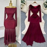 Korean Version Of Fashion Casual Denim Dress Women Retro Collar Short Sleeve Single Buckle Waist Swing Shirt Long Skirt