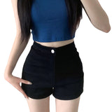 Black Shorts Women Wear The Bottom Of The Summer High-Waisted Hot Babes Tight Fat MM Jeans Kited Super Short Hot Pants