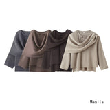 Autumn And Winter New Feeling Retro Brown Long Wind Coat Female Loose Casual Temperament Coat