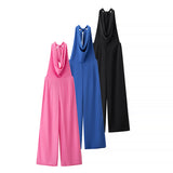 2025 Summer New Women's Bow Ornament Hanging Neck Temperament Rest Height Waist Jump Pants Woman