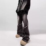 High Street Water Wash Retro Straight Jeans In Summer New Casual Fashion Pants Men's Trending In Wind
