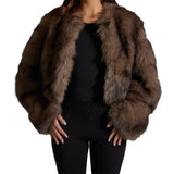 Spring 2025 Women's Fur Temperament Elegant Warm Artificial Fur Brown Casual Coat Real Shot