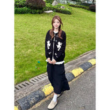 Casual Summer New Relaxation Black Short-Sleeved T-Shirt Blouse High-Waist Purple Color Tying Strap A-Word Half-Dress Woman