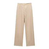 2025 Autumn And Winter Straight Trousers Double Buckle Suit Vest Three Sets Of New Women's Fashion Commuting Suit